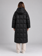Cassidy | Women's Padded Long Hooded Full Zip Winter Puffer Coat