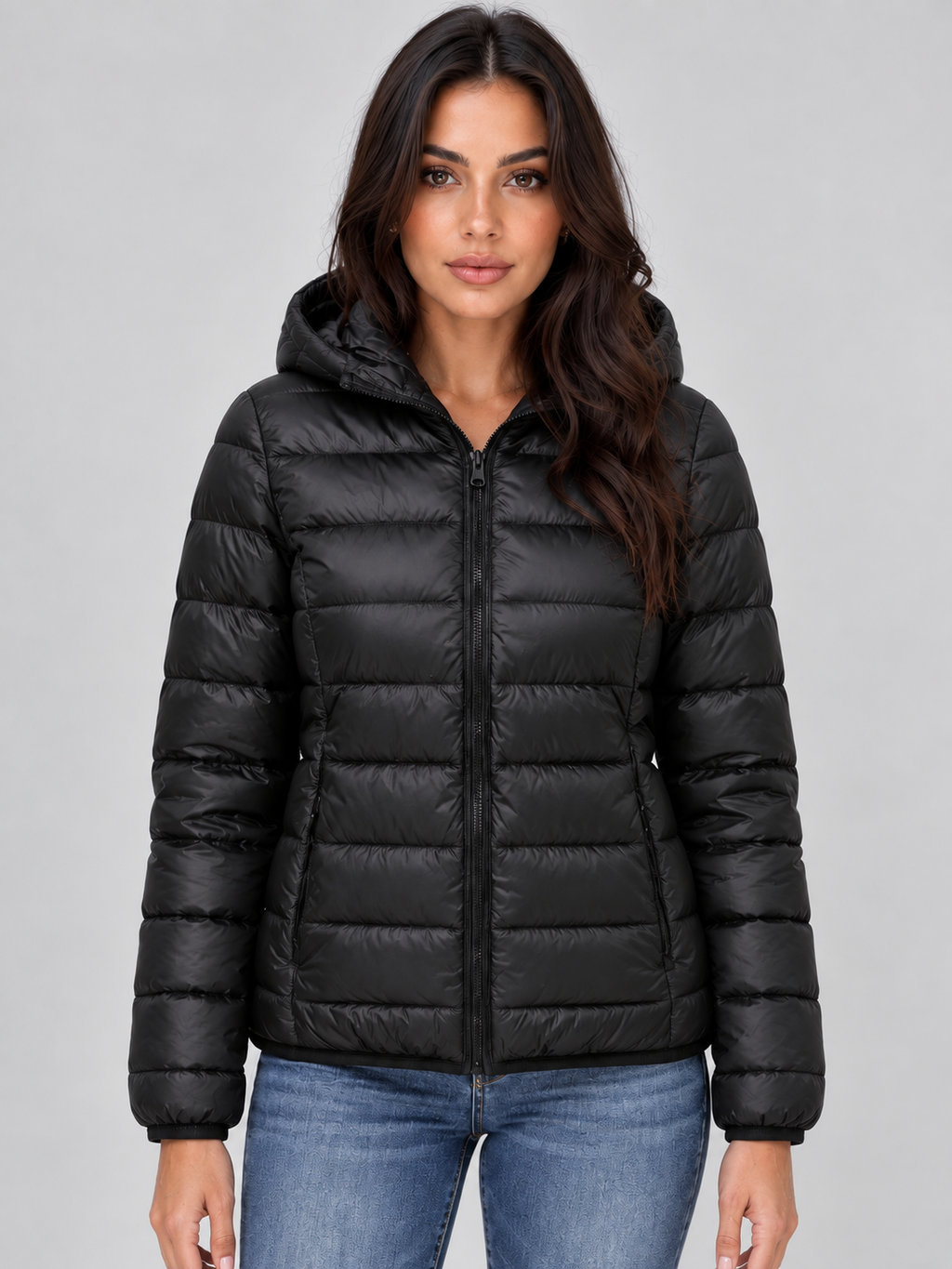 Merida | Women's Quilted Zip-Up Hooded Lightweight Puffer Coat