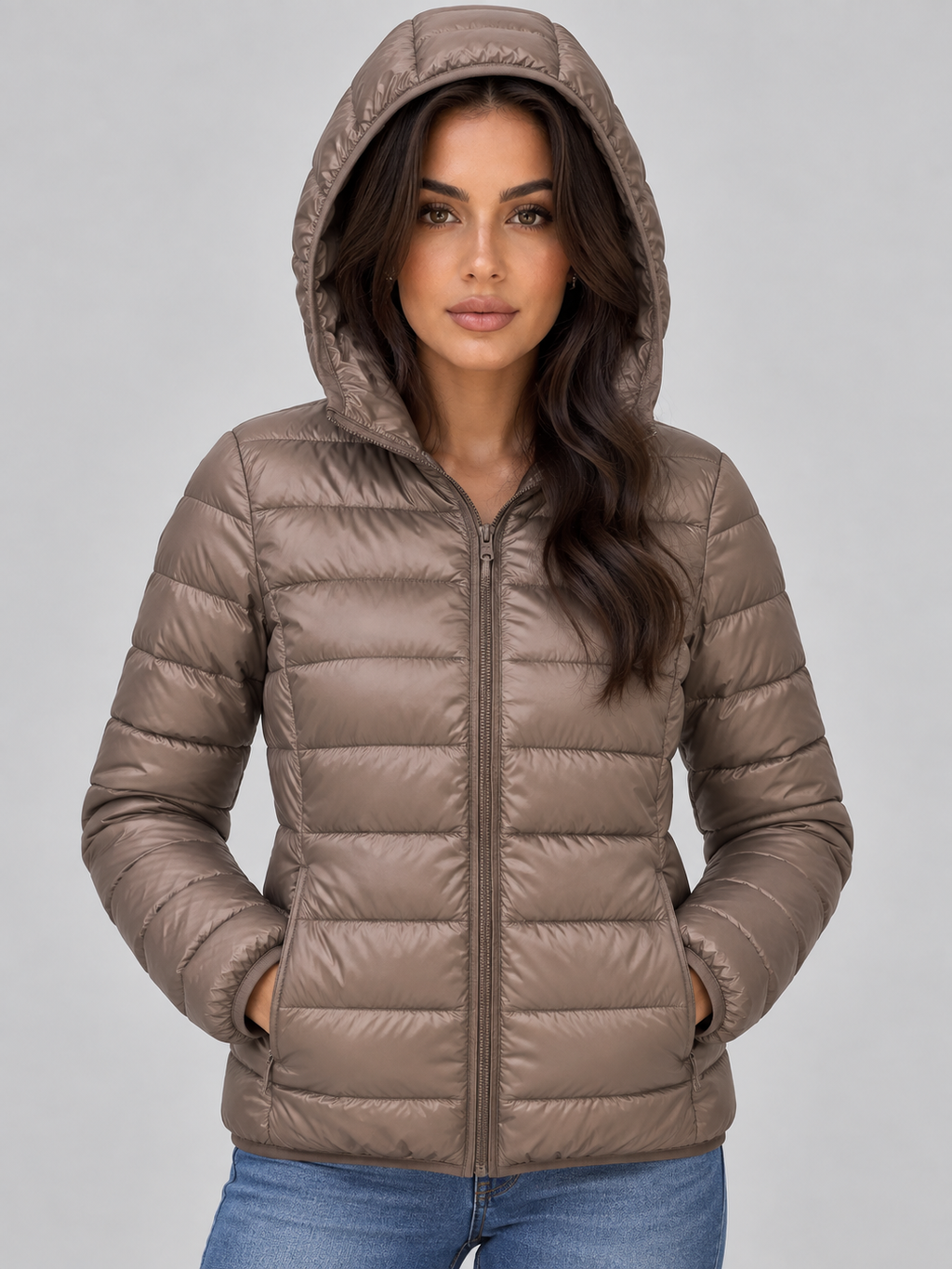 Merida | Women's Quilted Zip-Up Hooded Lightweight Puffer Coat