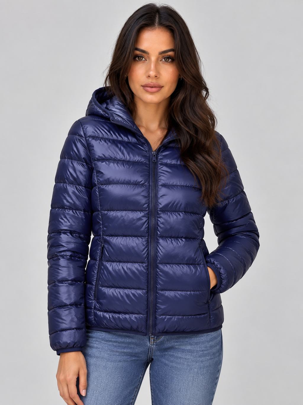 Merida | Women's Quilted Zip-Up Hooded Lightweight Puffer Coat