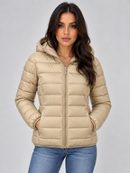 Merida | Women's Quilted Zip-Up Hooded Lightweight Puffer Coat