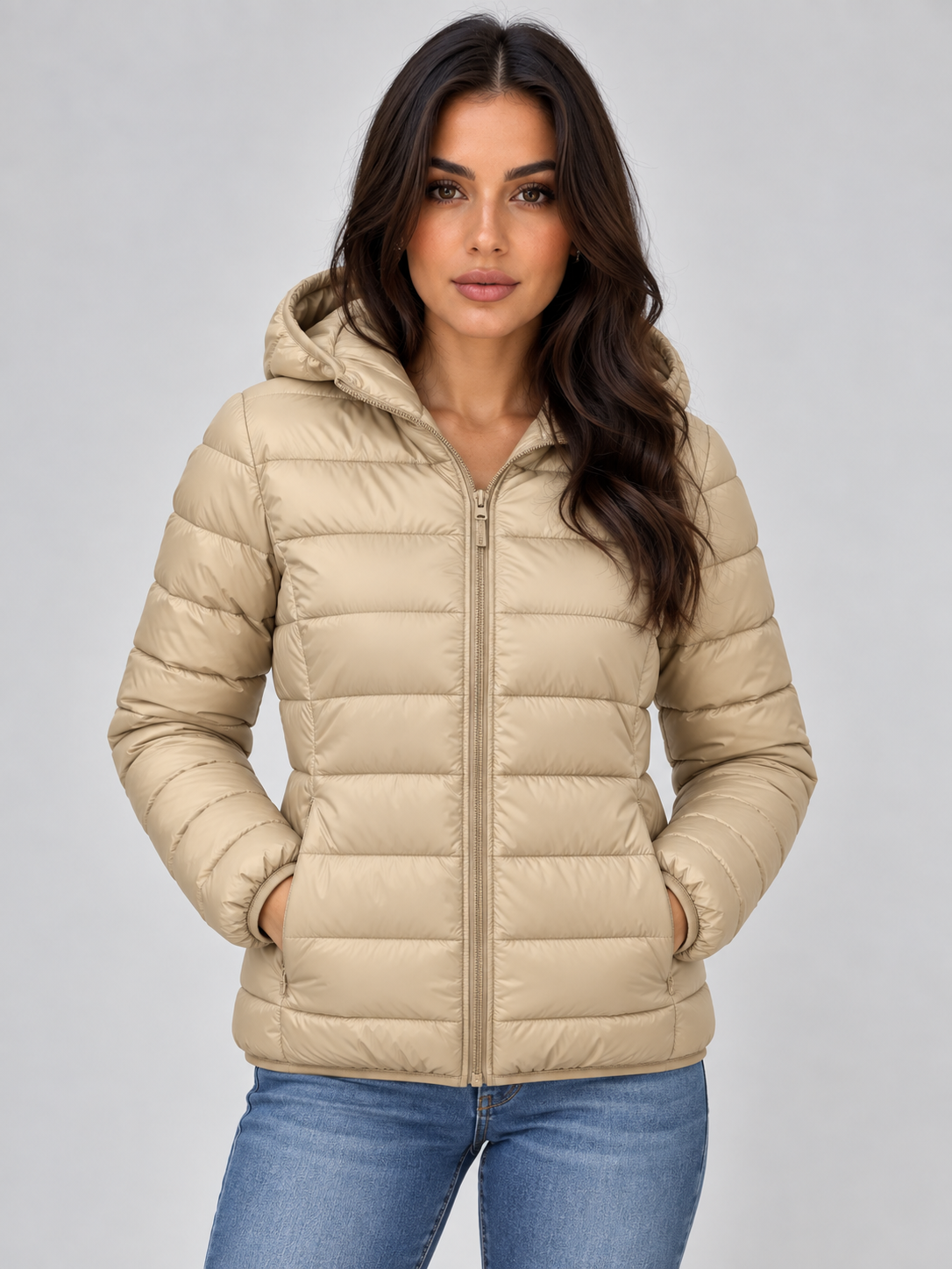 Merida | Women's Quilted Zip-Up Hooded Lightweight Puffer Coat