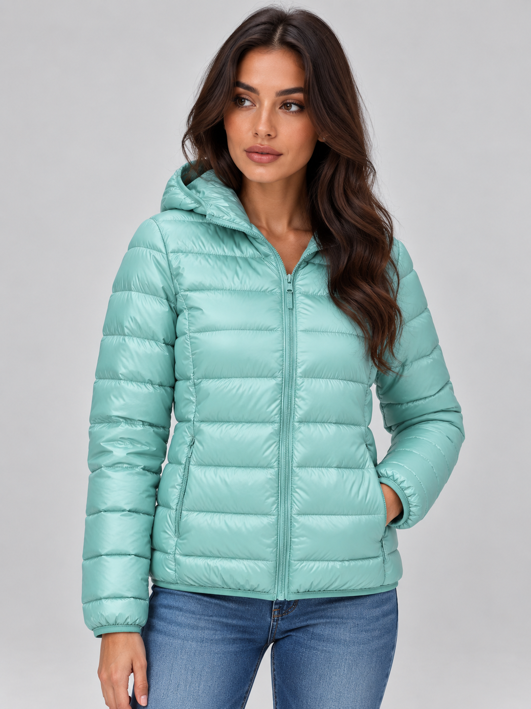 Merida | Women's Quilted Zip-Up Hooded Lightweight Puffer Coat